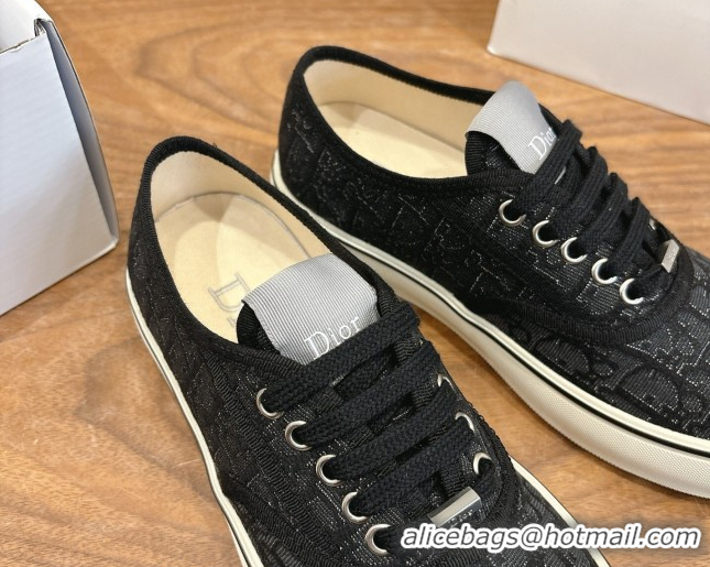 Good Looking Dior Saltwind Sneakers 3cm in Dior Oblique Embroidered Cotton Black 2026 0303034