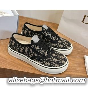 Low Cost Dior Saltwind Sneakers 3cm in Dior Oblique Embroidered Cotton Blue 2026 0303035