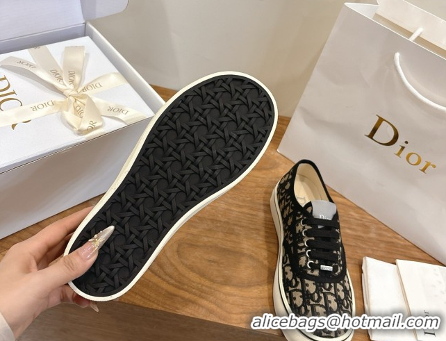 Low Cost Dior Saltwind Sneakers 3cm in Dior Oblique Embroidered Cotton Blue 2026 0303035