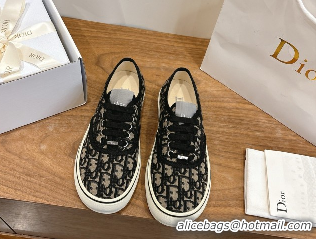 Low Cost Dior Saltwind Sneakers 3cm in Dior Oblique Embroidered Cotton Blue 2026 0303035