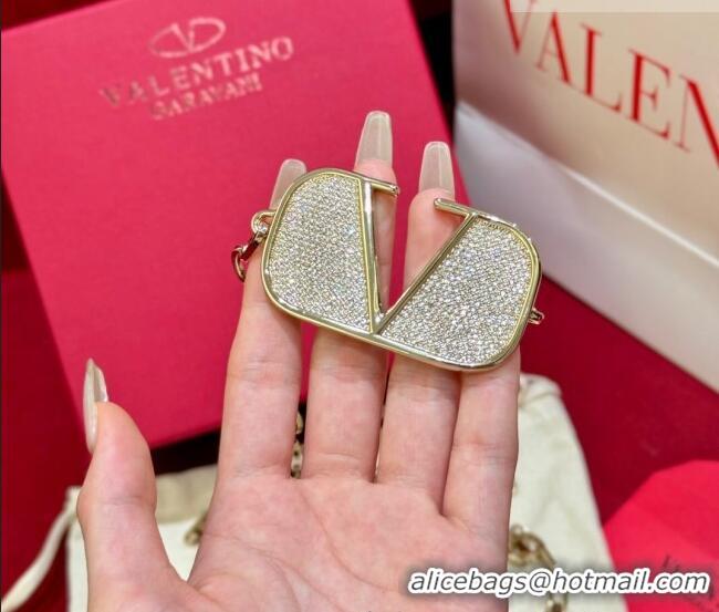 Trendy Design Valentino VLogo Chain Belt with Strass VLTN011001 Gold 2025