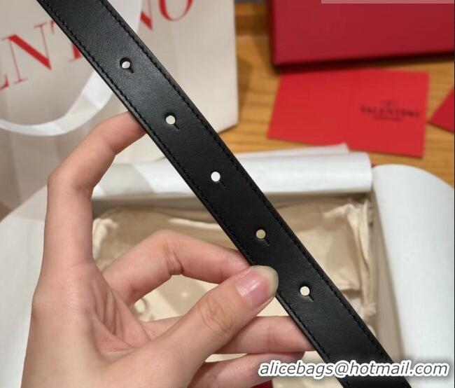 Best Quality Valentino VLogo Calfskin Leather Belt 2cm VL091201 Black 2025