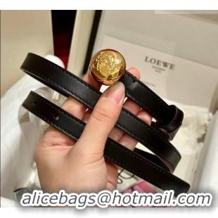 Grade Design Loewe Pebble Belt 1.5cm in Smooth Leather LW091201 Black/Gold 2025