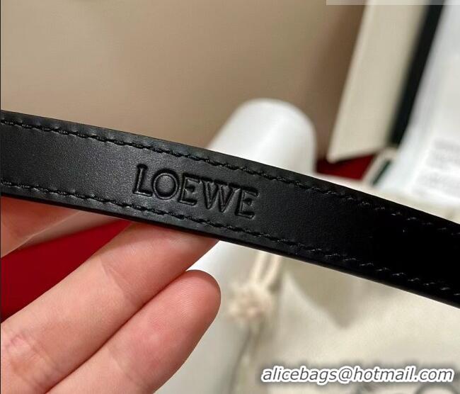 Grade Design Loewe Pebble Belt 1.5cm in Smooth Leather LW091201 Black/Gold 2025
