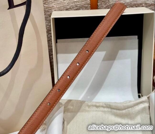 Best Price Loewe Anagram Anchor Belt 2cm in Stone Embossed Leather LW091202 Brown/Gold 2025