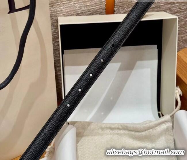 Low Cost Loewe Anagram Anchor Belt 2cm in Stone Embossed Leather LW091202 Black/Silver 2025