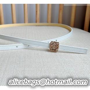 Good Taste Loewe Anagram Belt 1cm in Smooth Calfskin Leather LW091206 White/Gold 2025