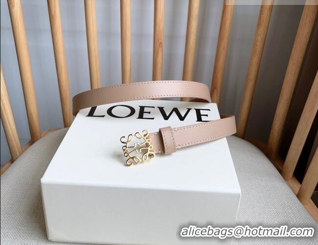 Promotional Loewe Anagram Belt 2cm in Smooth Calfskin Leather LW091206 Light Pink/Gold 2025