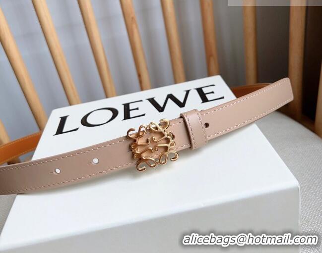 Promotional Loewe Anagram Belt 2cm in Smooth Calfskin Leather LW091206 Light Pink/Gold 2025