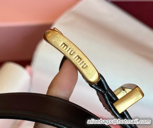 Super Quality Miu Miu Leather Belt 3.5cm 5432 Black 2023