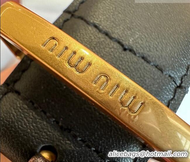 Super Quality Miu Miu Leather Belt 3.5cm 5432 Black 2023