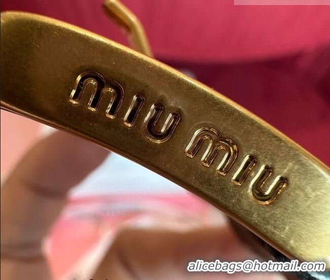 Trendy Design Miu Miu Leather Belt 3.5cm 5432 Dark Brown