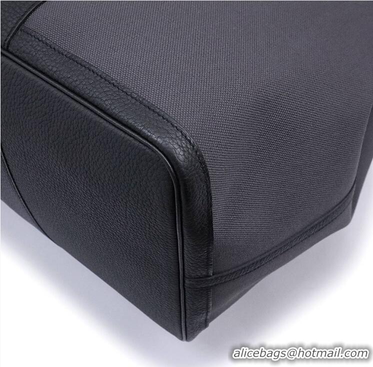 Top Quality Hermes Canvas Garden Party 49cm Voyage Bag H59787 Black/Grey