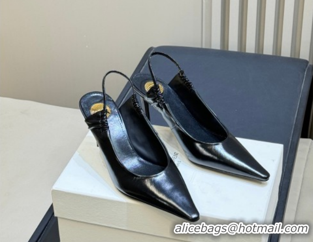 Best Product Saint Laurent ANNE-MARIE Slingbacks Pump 7.5cm in Shiny Leather Black 2026 841183