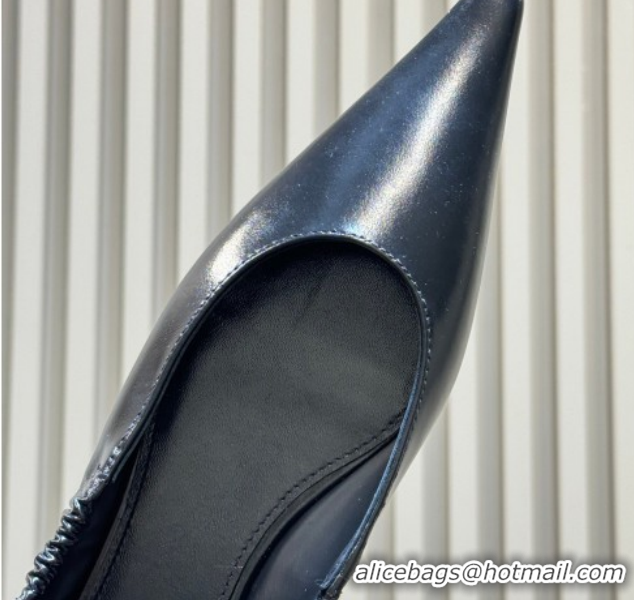 Hot Style Saint Laurent ANNE-MARIE Slingbacks Flats in Shiny Leather Black 2026 841183