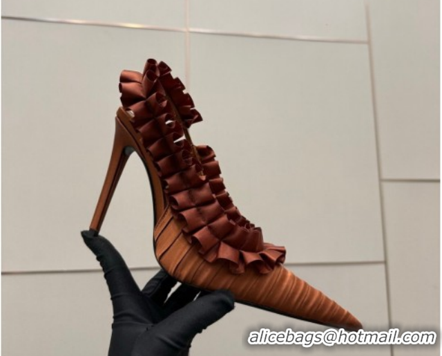 Pretty Style Saint Laurent MADELEINE Slingbacks Pump 10.5cm in Silk Taffeta Gold 2026 867272