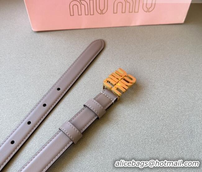 Good Product Miu Miu Calfskin Leather Belt 2cm with Miu Buckle 1127 Grey 2024