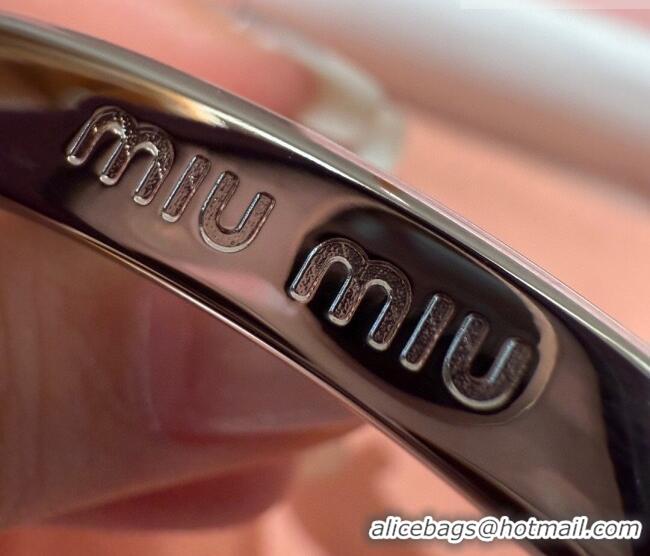Best Quality Miu Miu Belt 3.5cm in Suede and Calfskin Leather MM26010402 Dark Brown/Silver 2025