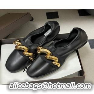 Durable Alaia Jewel Slippers Flat in Leather Black 2026 AL020705