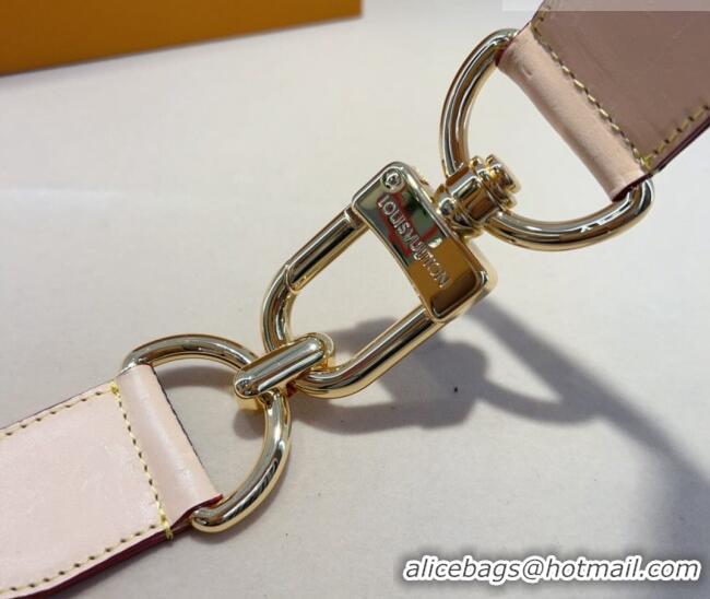 Promotional Louis Vuitton Monogram Canvas and Chain Belt 4cm 0820 Nude 2024