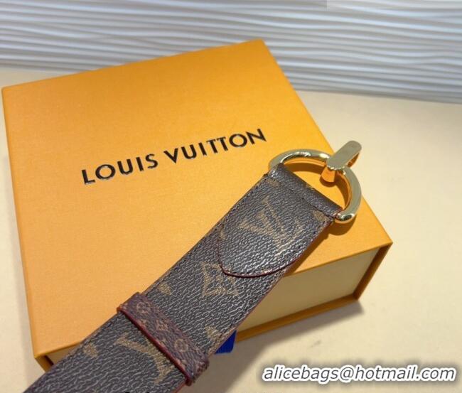 Promotional Louis Vuitton Monogram Canvas and Chain Belt 4cm 0820 Nude 2024