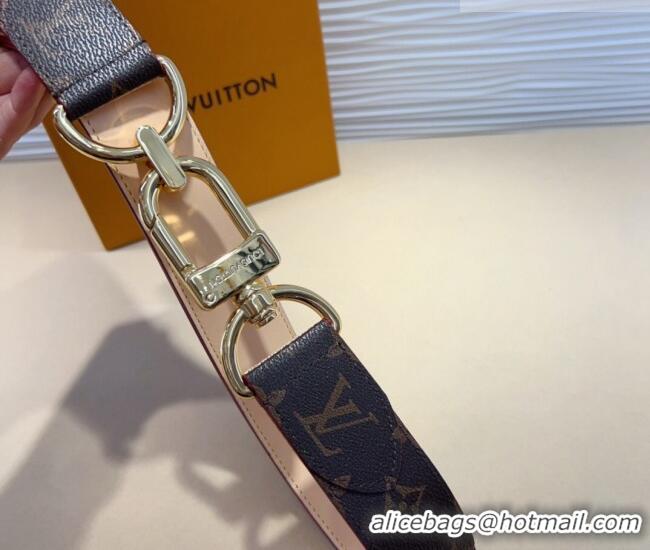 Promotional Louis Vuitton Monogram Canvas and Chain Belt 4cm 0820 Nude 2024