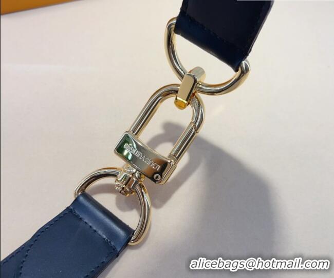 Good Taste Louis Vuitton Monogram Canvas and Chain Belt 4cm 0820 Black 2024