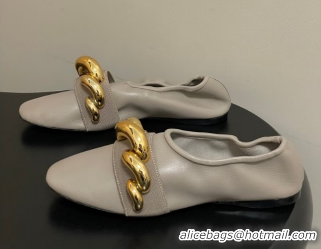 Discount Alaia Jewel Slippers Flat in Leather Grey 2026 AL020705