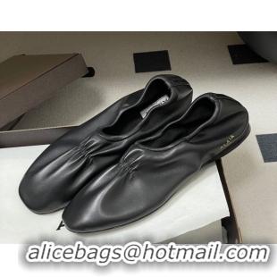 Cheap Price Alaia Slippers Flat in Calfskin Leather Black 2026 AL020706