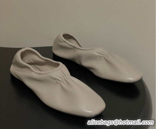 Sumptuous Alaia Slippers Flat in Calfskin Leather Grey 2026 AL020706