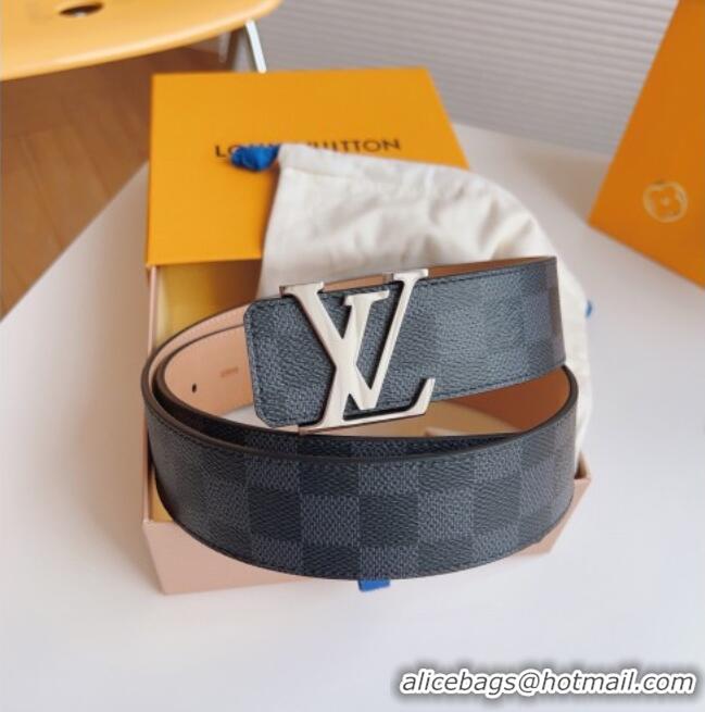 Super Quality Louis Vuitton Men's Damier Canvas Belt 4cm with LV Buckle LV011003 Black/Pink 2025