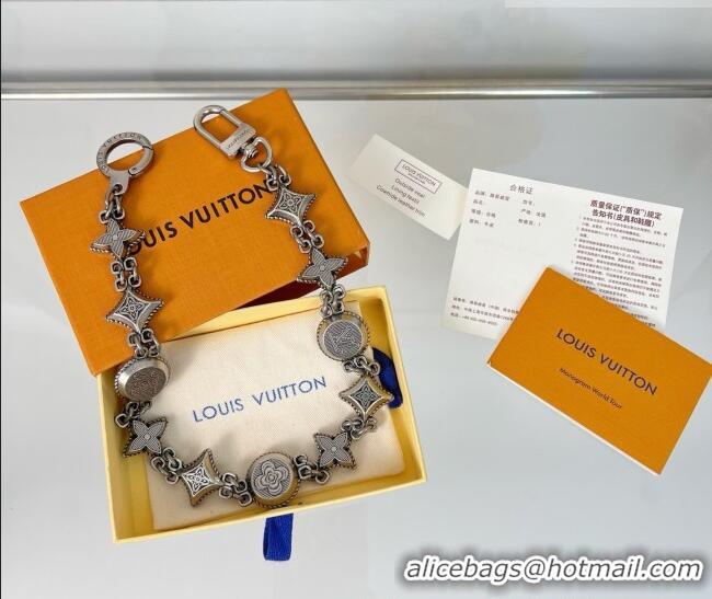 Luxury Cheap Louis Vuitton Western Chain Belt and Bag Charm M02013 Silver 2025