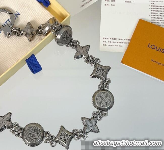 Luxury Cheap Louis Vuitton Western Chain Belt and Bag Charm M02013 Silver 2025
