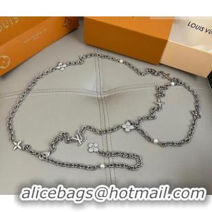Luxury Cheap Louis Vuitton Chain Belt 0317 Silver 2025
