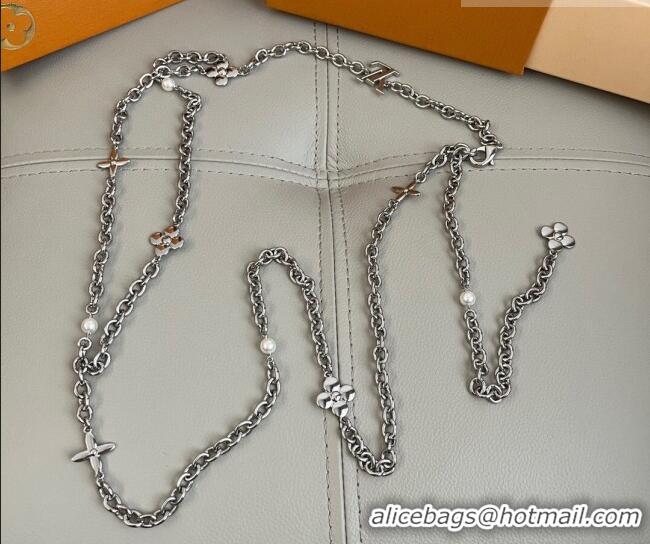 Luxury Cheap Louis Vuitton Chain Belt 0317 Silver 2025