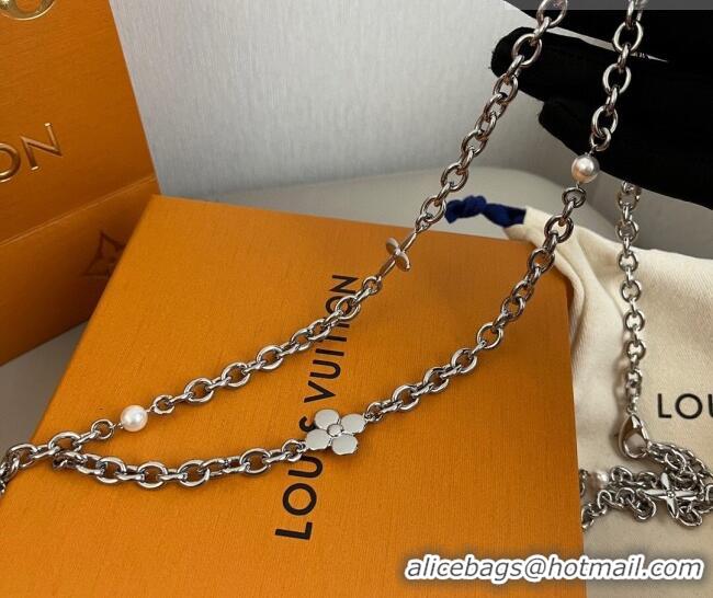 Luxury Cheap Louis Vuitton Chain Belt 0317 Silver 2025
