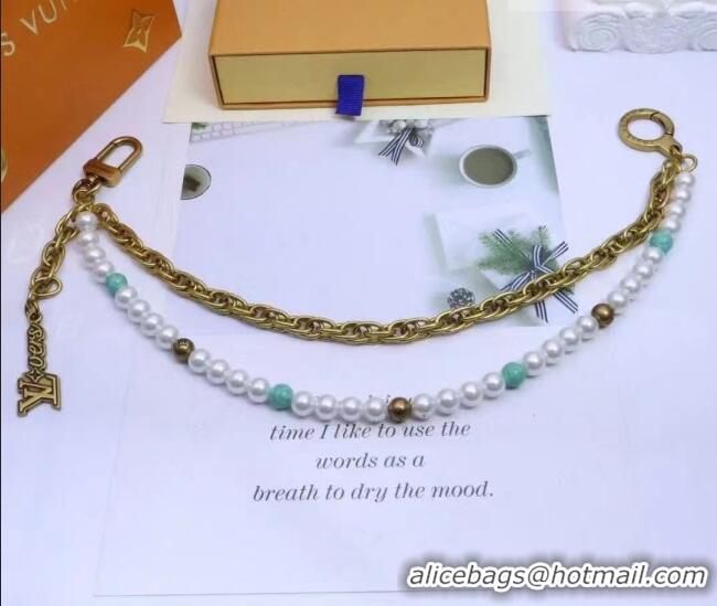 Big Discount Louis Vuitton Pearls Chain Belt and Bag Charm M02606 Aged Gold/Others 2025