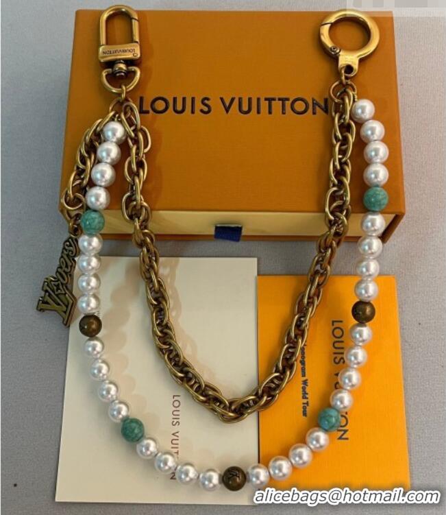 Big Discount Louis Vuitton Pearls Chain Belt and Bag Charm M02606 Aged Gold/Others 2025