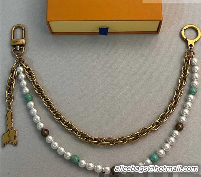 Big Discount Louis Vuitton Pearls Chain Belt and Bag Charm M02606 Aged Gold/Others 2025