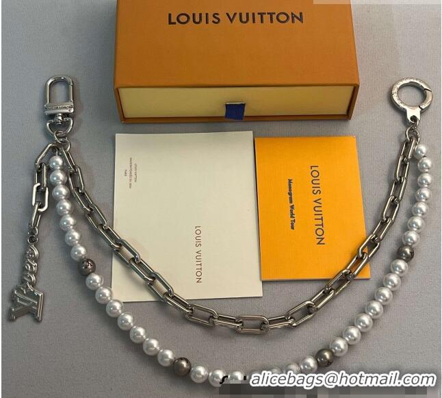 Best Price Louis Vuitton Pearls Chain Belt and Bag Charm M02606 Silver 2025