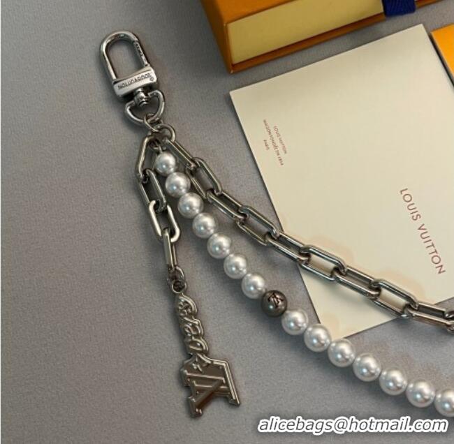 Best Price Louis Vuitton Pearls Chain Belt and Bag Charm M02606 Silver 2025