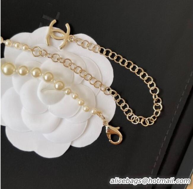 Luxury Cheap Louis Vuitton Pearls Chain Belt LV050906 2025