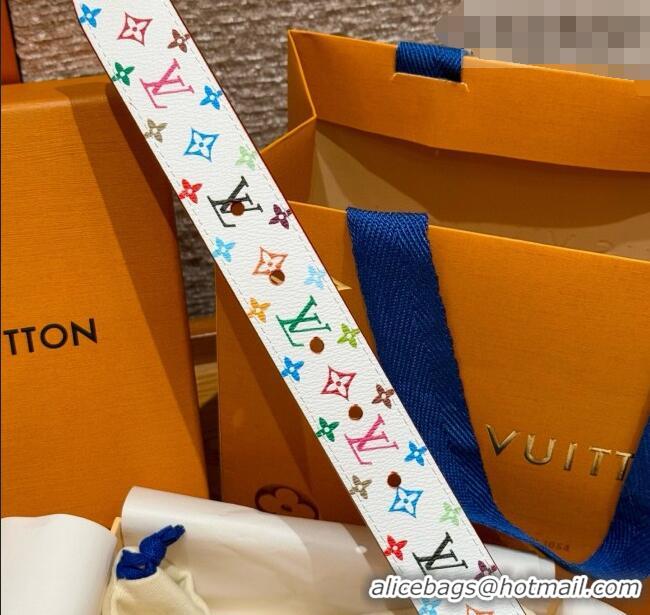 Buy Cheap Louis Vuitton LV x TM Monogram Multicolored Belt 3cm 0617 White 2025