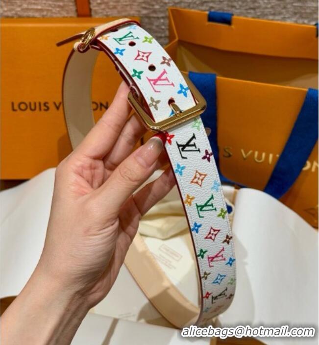 Buy Cheap Louis Vuitton LV x TM Monogram Multicolored Belt 3cm 0617 White 2025