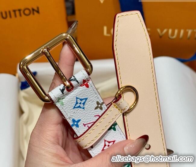 Buy Cheap Louis Vuitton LV x TM Monogram Multicolored Belt 3cm 0617 White 2025