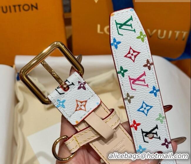 Buy Cheap Louis Vuitton LV x TM Monogram Multicolored Belt 3cm 0617 White 2025