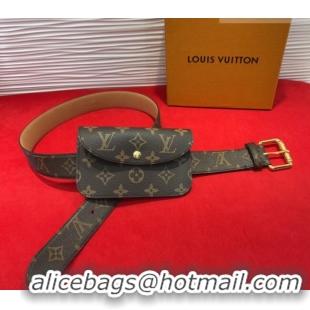Buy Fashionable Louis Vuitton Monogram Pouch Belt 3cm 0618 2025