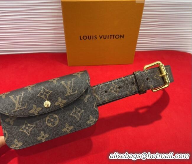 Buy Fashionable Louis Vuitton Monogram Pouch Belt 3cm 0618 2025