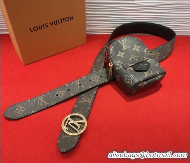 Reasonable Price Louis Vuitton Monogram Canvas Pouch Belt L0724 2025