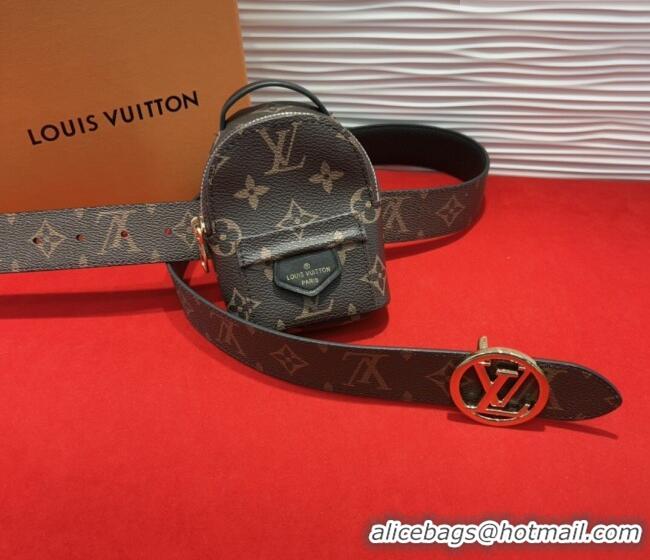 Reasonable Price Louis Vuitton Monogram Canvas Pouch Belt L0724 2025